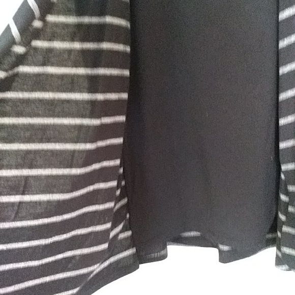 Metallic Bling Black Silver Cardigan with Front Insert Tank Top Large - Picture 6 of 13